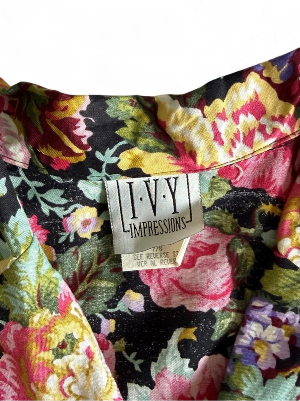 Vintage Ivy Impressions floral maxi dress - 90s whimsigoth cottagecore dress - Picture 3 of 7